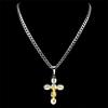 Catholic Jesus Cross Crucifix Pendant Necklace for Women Men Stainless Steel Gold Color Christ Amulet Chain Jewelry Party Gift