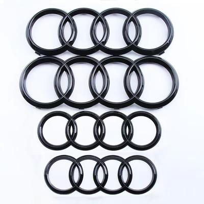 Car Front Hood Emblem Bonnet Logo 4 Rings ABS Rear Trunk Badge For Sjhy3 A3 A4 A5 A6 A7 A1 A2 Q2 Q3 Q4 Q5 Q7 Q8 TT S3 S4 S5 S6 S7