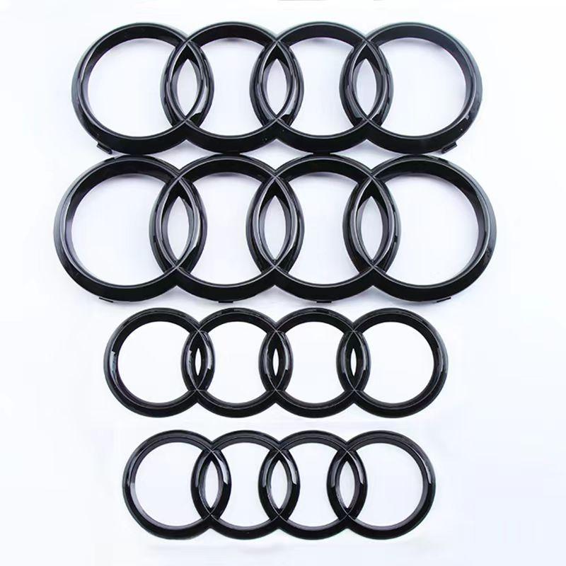 4 Rings ABS Car Front Hood Emblem Bonnet Logo Rear Trunk Badge For hot A3 A4 A5 A6 A7 A1 A2 Q2 Q3 Q4 Q5 Q7 Q8 TT S3 S4 S5 S6 S7