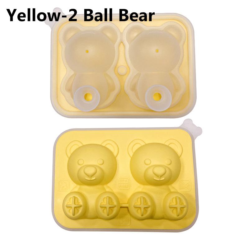 Niedliche Teddybär-Eiswürfelform, spritzwassergeschützt und leicht abzufallen, für Kühlschrank mit Behälter, niedliche Bären-Eiswürfelform