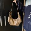 Shoulder Bag for Women Adjustable Strap Crescent Bag PU Leather Solid Color Dumpling Bag Zipper for Work Travel