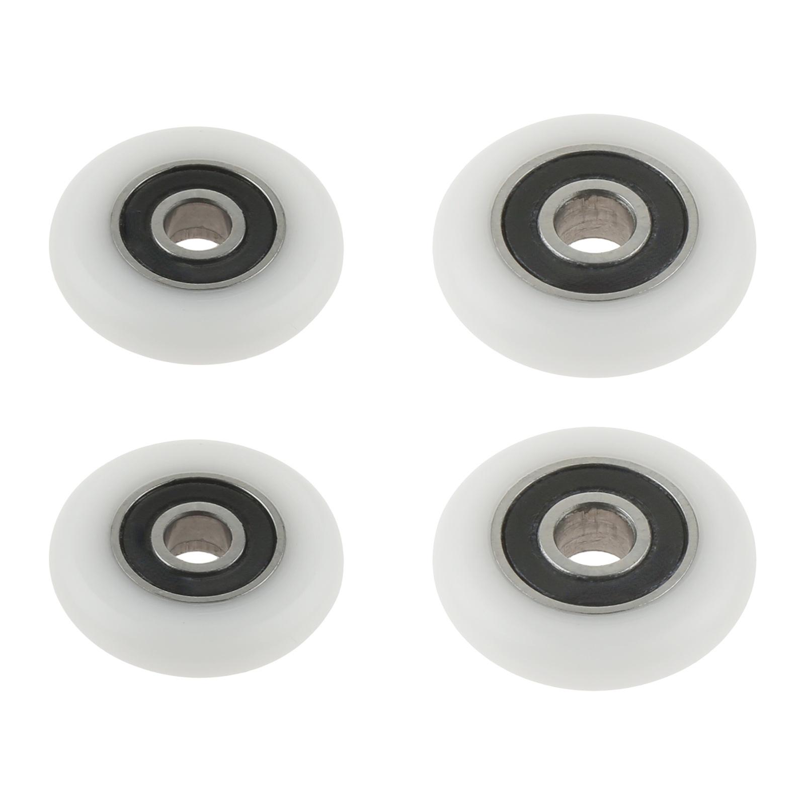 8Pcs 26mm 28mm Bath Cabinet Slide Door Wheel Wardrobe Shower Room Bearing Roller Wheel Replacement Bathroom Door Accessories