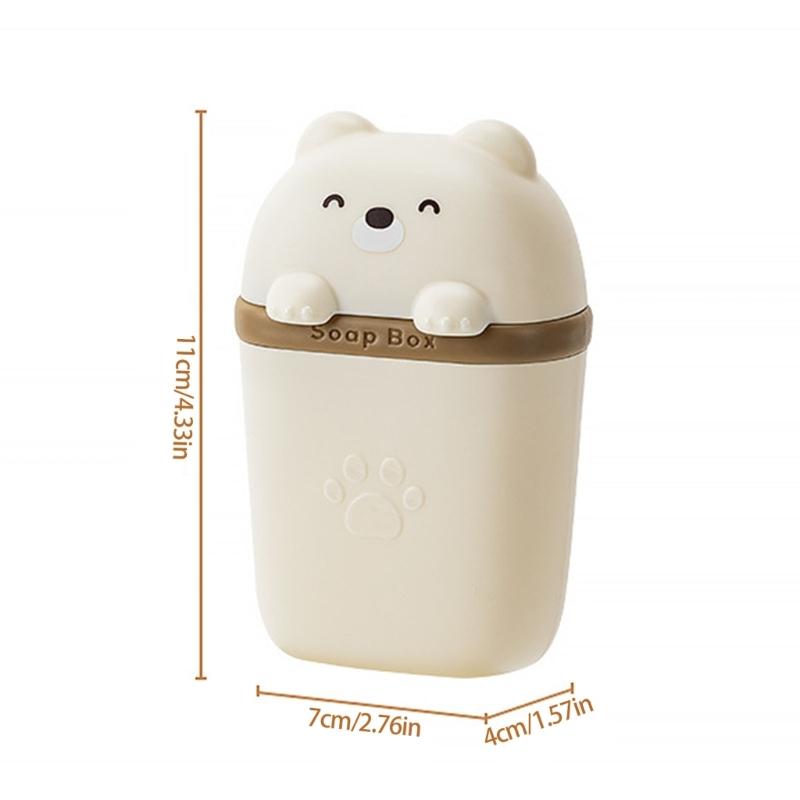 Drips Drying Soap Case With Secure Lid Portable Soap Box For Business Trip Family Travel Camping Bathroom Essential
