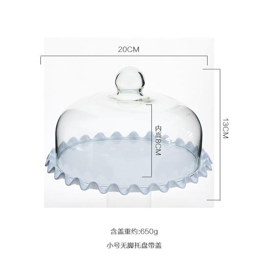 Keramik Kuchenständer Hohe Füße Kuchenplatte Obstschale Desserttisch Displayständer Glasabdeckung Hochzeitsfeier Dekoration Haushalt