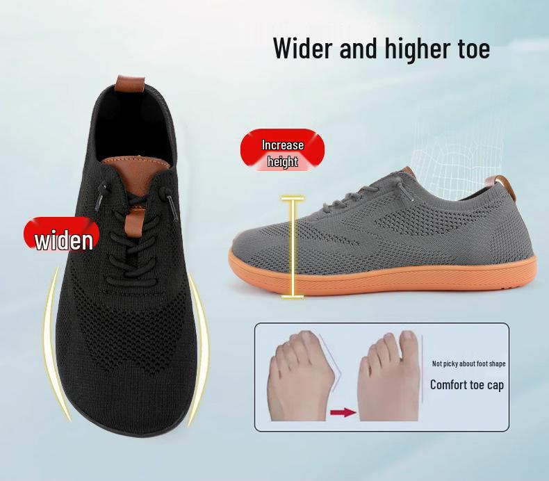 Men’s Breathable Flyknit Shoes - Lightweight, Soft Sole for Spring & Autumn, Available In Multiple Colors