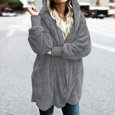 Winter Women's Plush Warm Jacket Mid-length Double-sided Anti-fur Coat