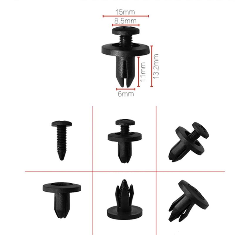 20 Stück Passend für 5MM 6MM 8MM Loch Universelle Auto Stoßstangen Befestigungsklammern Kunststoffschrauben Halteklammern Auto Kotflügel Kofferraum Schmutzfänger Clips