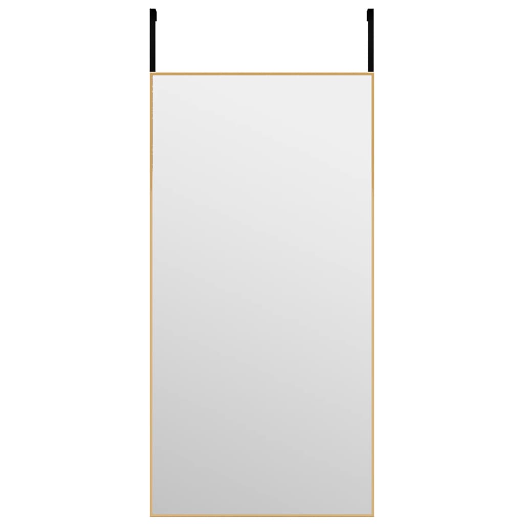 Door Mirror Golden 40x80 cm Glass and Aluminum