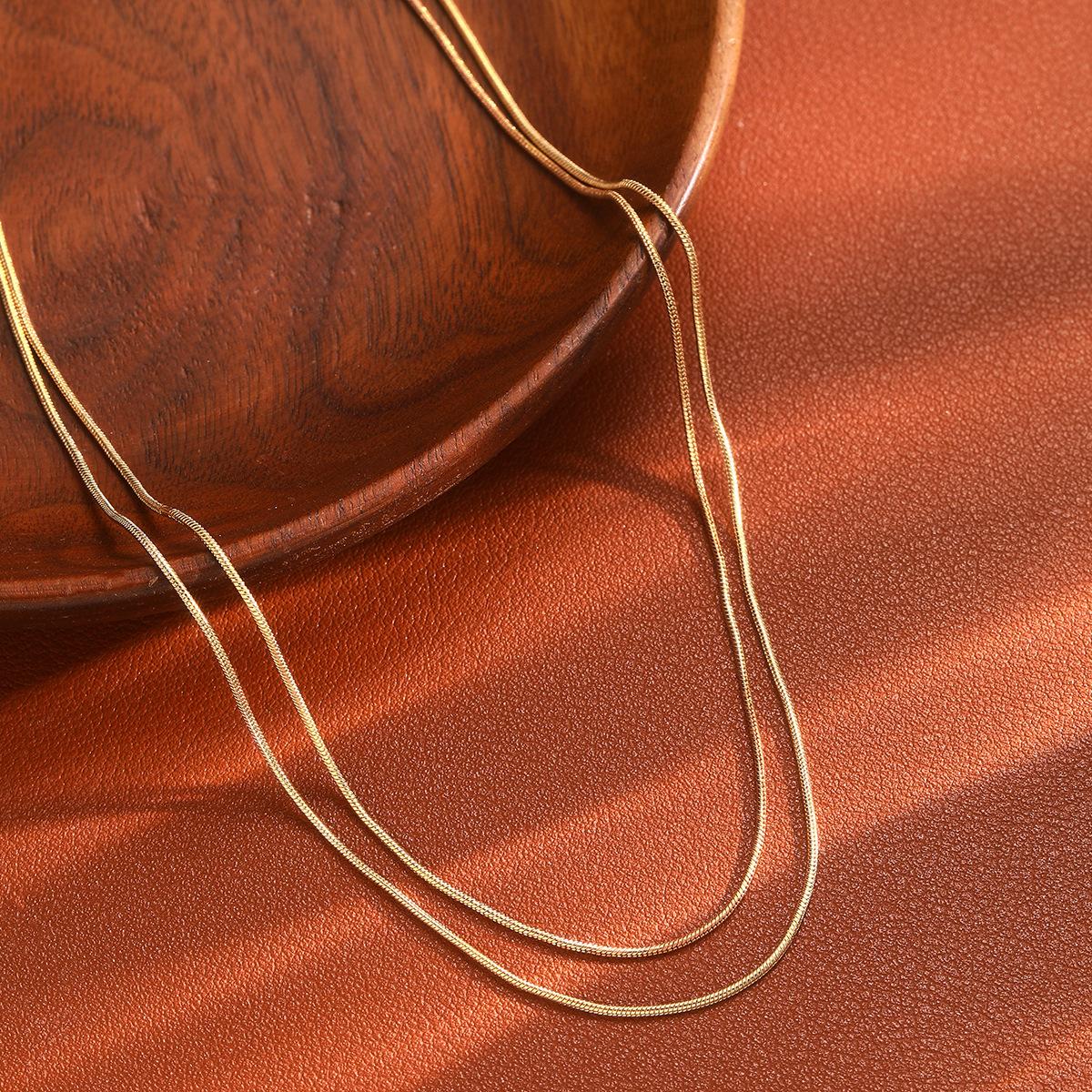 

17KM 1 шт. продажа модный и минималистский сверкающий кулон-крест с заклепками с двухслойным ожерельем из сплава