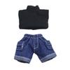 Niannyyhouse OB11 Size Obitsu Doll 11cm Body Cowboy Shorts with Vest and Pocket Cargo Pants Doll Clothes 112 BJD Doll Clothes (Short, Dark Blue)