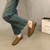 Soft Sole Version~ Internet Celebrity Versatile Fashion British Style Small Leather Shoes Women's Shoes 2025 Autumn Flat Bottom Brown Loafer Single 