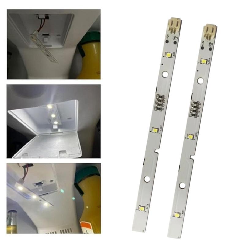 2pcs LED Light Strips Board Module Kit For Fridge Lighting Interior Brightness Restoration MDDZ162A 1629348 1529227 12V