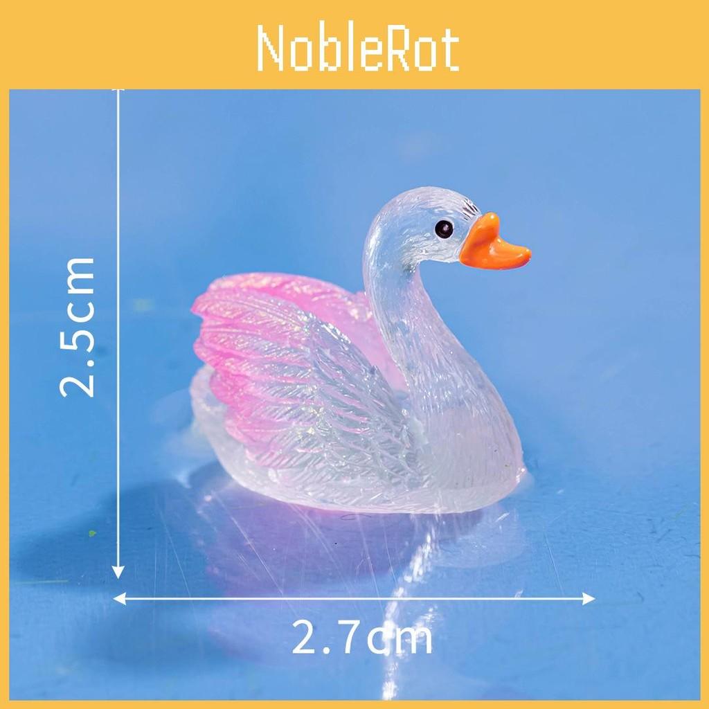 Colorful Luminous Swan Resin Ornament For Home Desk Decor And Crafting Diy