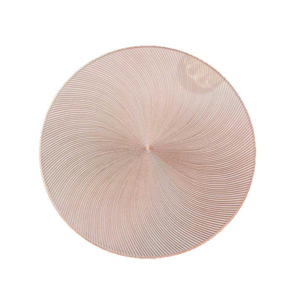 6 Stück Runde Goldene Tischsets 38cm PVC Hitzebeständig Wasserdicht Waschbar Rutschfest Essmatten Für Zuhause Küche Restaurant Bankett