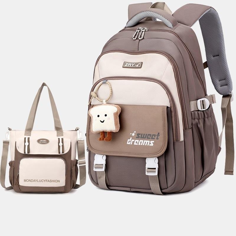 School Bags Polyester Waterproof Backpack and Shoul Bag Set (34*24*47cm)