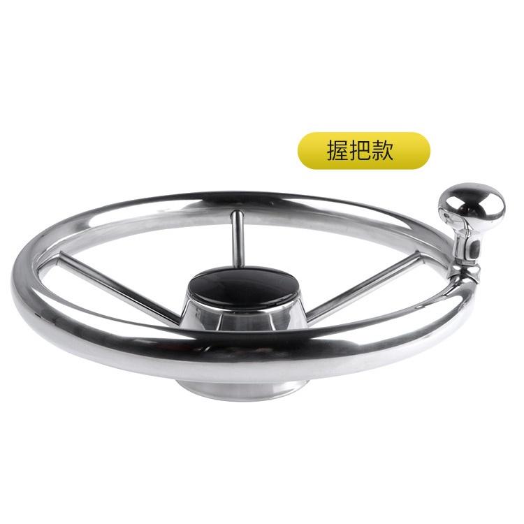 Stainless Marine Steering Wheel 5-Spoke 11-13.5 Inch Stainless Boat Steering Wheel with Knob