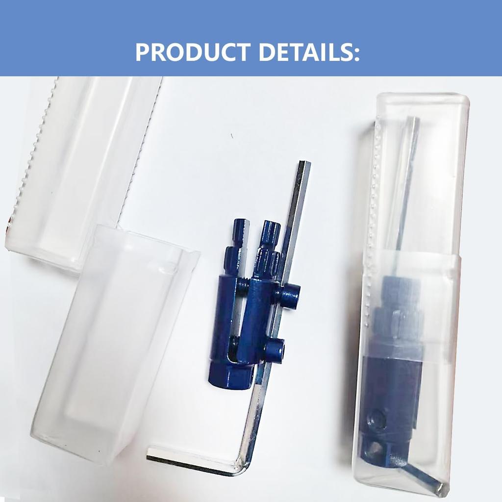 2-Piece Broken Thread Extractor Set for 1/2'-3/4' Pipe Stem, Reverse Screw Removal Tool, Faucet Repair Kit (Blue)