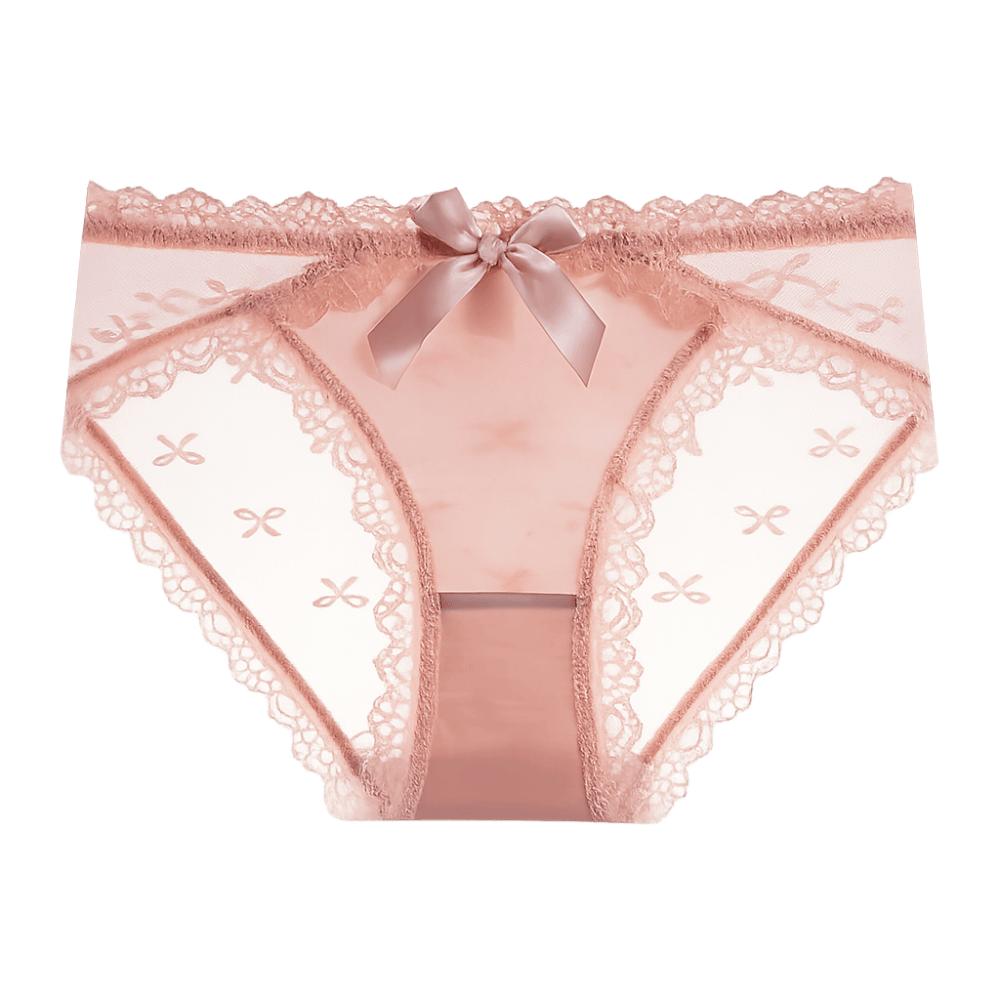 Transparent Lace Panties Low Waist Mesh Flower Briefs Breathable Lace Thin Underwear  Girl