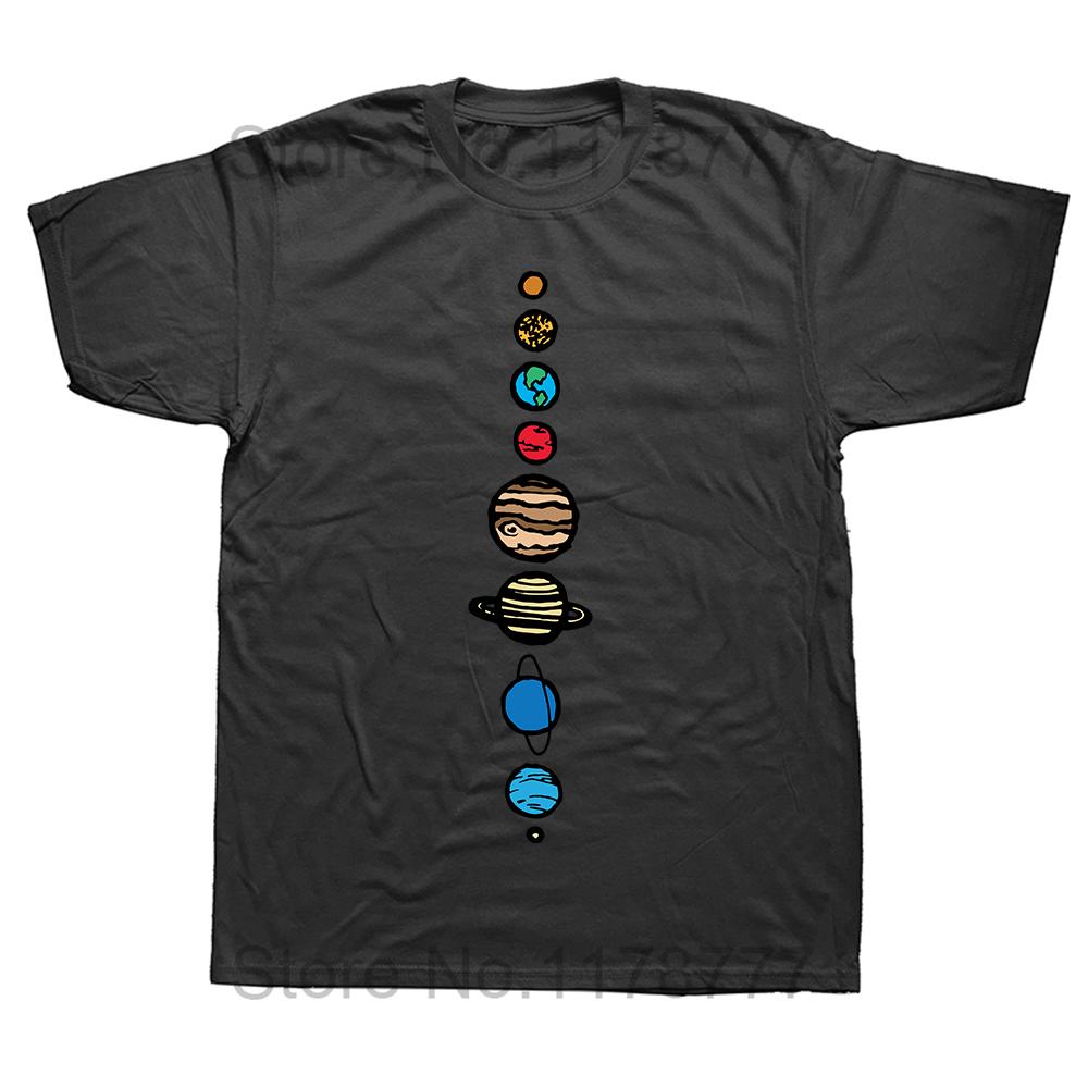Funny Solar Systems Diagram Astronomy Lover Astronomer Space T Shirts Graphic Streetwear Short Sleeve Birthday Gifts T-shirt