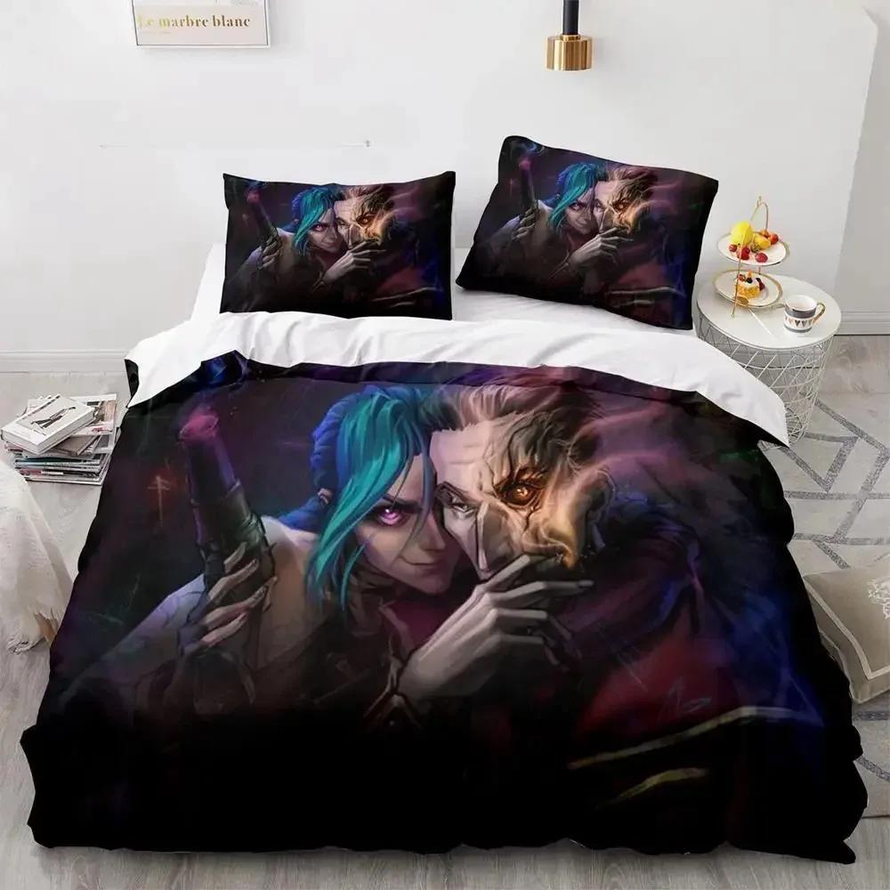 Rømning Lol Jinx Sengetøy Sett Enkelt Twin Full Queen King Size Sengesett Voksen Barn Soverom Dynetrekk Sett ropa de cama matrimonio