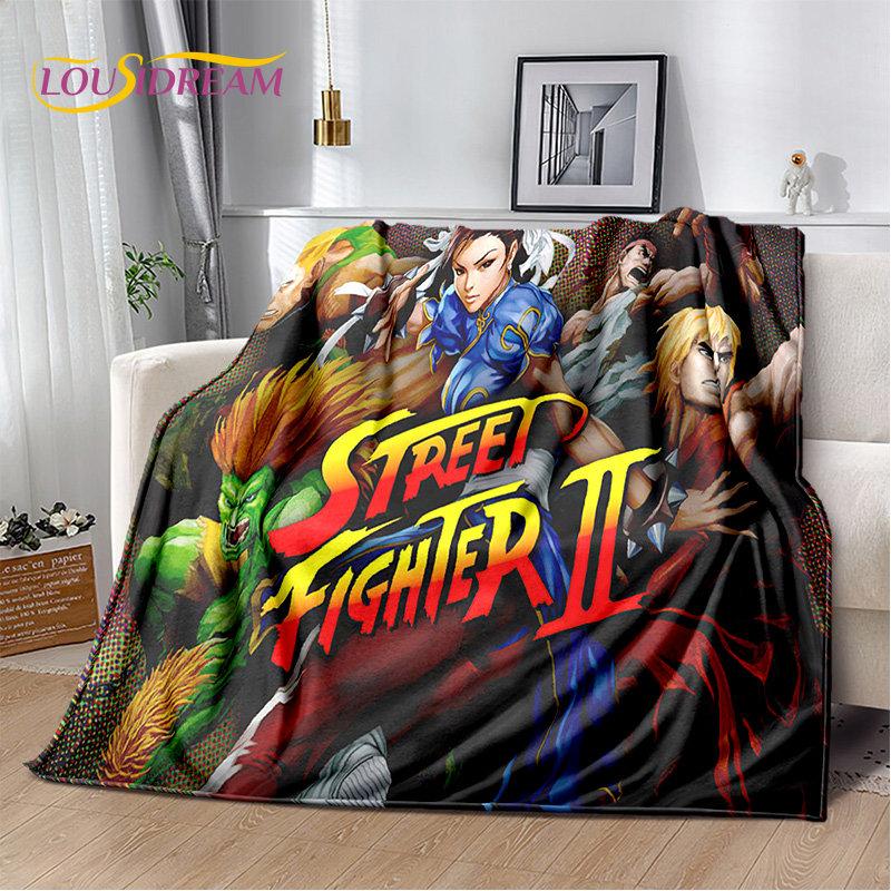 Street Fighter Retro Game Gamer Soft Plush Blanket,Flannel Blanket Throw Blanket for Living Room Bedroom Bed Sofa Picnic Cover