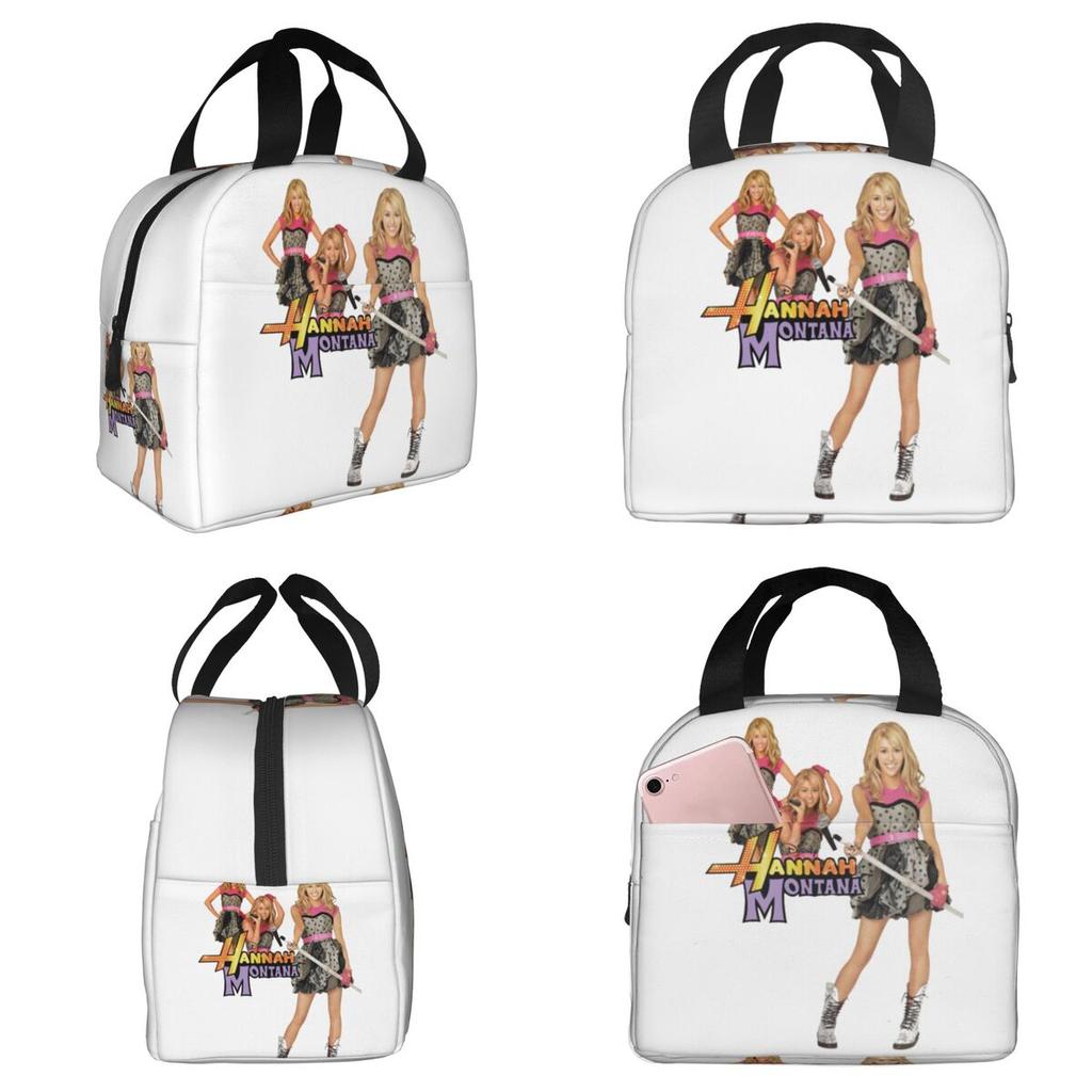 Hannah Montana Insulated Lunch Bag for Women Office Cooler Thermal Food Box Tote Portable Lunch Boxes Container