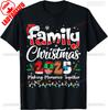 Family Christmas 2025 Matching Outfit Xmas Squad Santa Letters Tshirt Loose Casual Shortsleev Print High Quality Cotton Tee