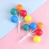 Retro Colorful Balloon Cake Toppers - Large Round for Children's Birthday Dessert Table