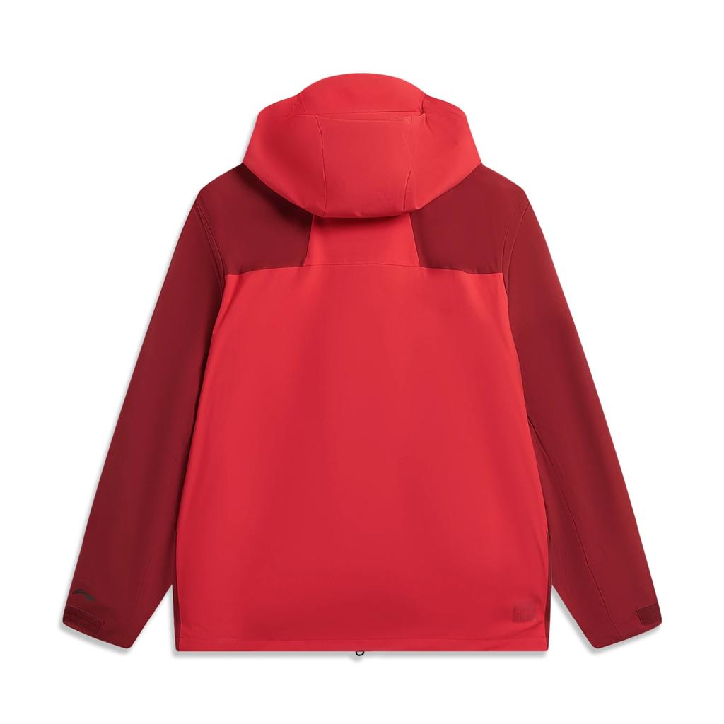 Li Ning Outdoor CF Shell Three In One Detachable Fleece Warm Waterproof Multi-Purpose Sports Jacket Men Jackets Cinnabar-Red Vintage-Red AWBW017-1