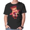 Unisex Crew Neck T-Shirt Lucifer Sunset Graphic Short Sleeve Casual Tee