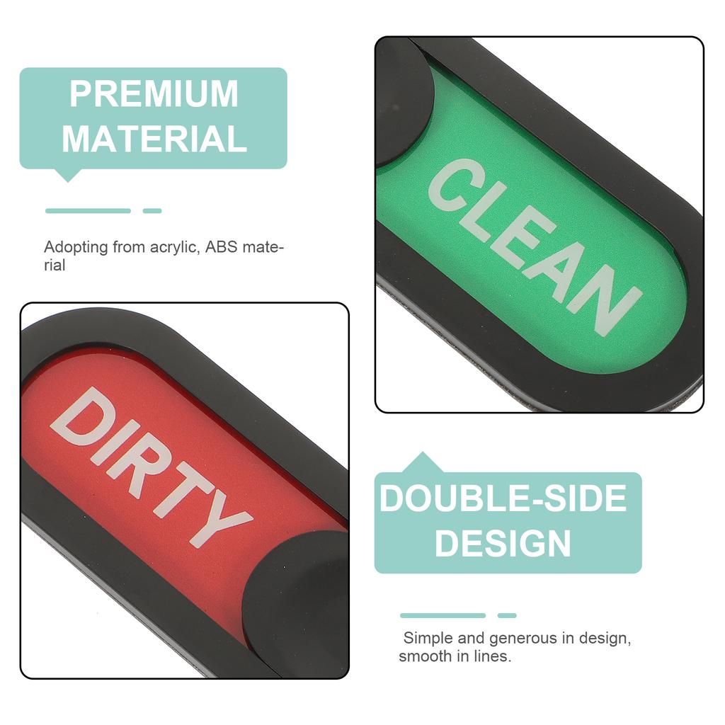 Magnetic Clean Dirty Sign Dishwasher Magnet Oval Clean Dirty Sign Magnetic Non-Scratching Sliding Indicator Home Decorations