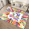 "Be Kind Carpet with Colorful Stripes Pattern for Home Decor" Suitable for use as an anti-slip for living room bedroom sofas