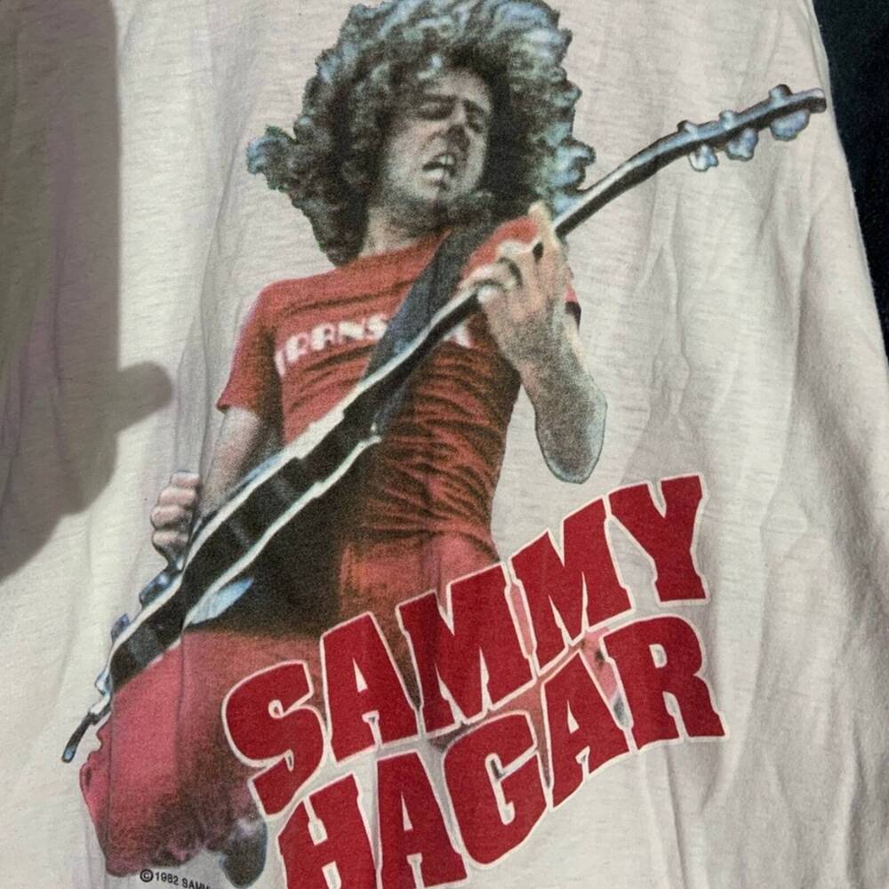 Sammy Hagar small white graphic vintage original tour tshirt Unisex T-Shirt XXXL
