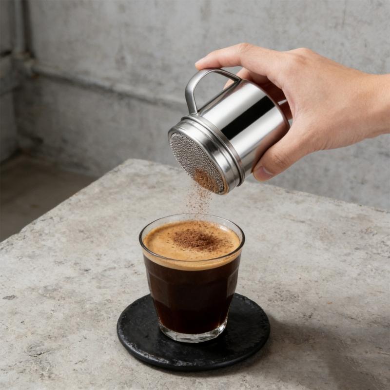 Pack of 2 Food Grade 304 Stainless Steel Flour Shakers Including Removable Sifter Comfort Handle Icings Sugar Sieves