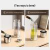 TOMIC Hammered Double-Layer Tea Infuser Glass Mug