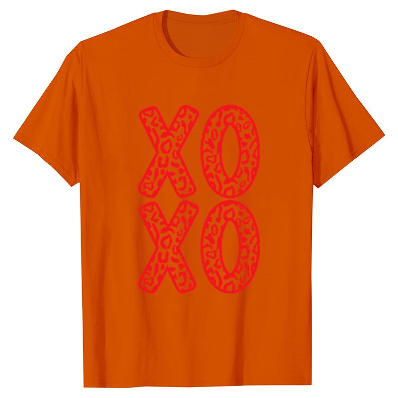 Funny Valentine Printed Couple's Versatile Casual Top Fashion High Street T-Shirts Women’s