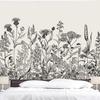 Sage Green Floral Wildflower Tapestry Flowers Plants Botanical Botany Spring Herbs Wall Hanging Natural Watercolor Home Dorm