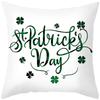 St. Patrick'S Day Pillow Case Green Cartoon Letter Four-Leaf Clover Sofa Cushion Cover Ireland National Day Pillow Cover