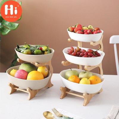 Hi European Style Creative Ceramic Candy Dish Multi-Layer Sushi Snack Plate Modern Dried Fruit Dessert Basket Kitchen Dinnerware