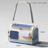 Pet Backpack for Travel Foldable Cat Carrier with Telescopic Handle Large Capacity Kitten Bags Lightweight Puppy Trolley Crate