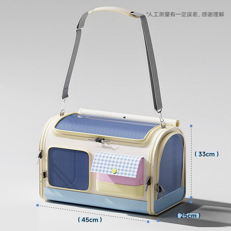 Pet Backpack for Travel Foldable Cat Carrier with Telescopic Handle Large Capacity Kitten Bags Lightweight Puppy Trolley Crate