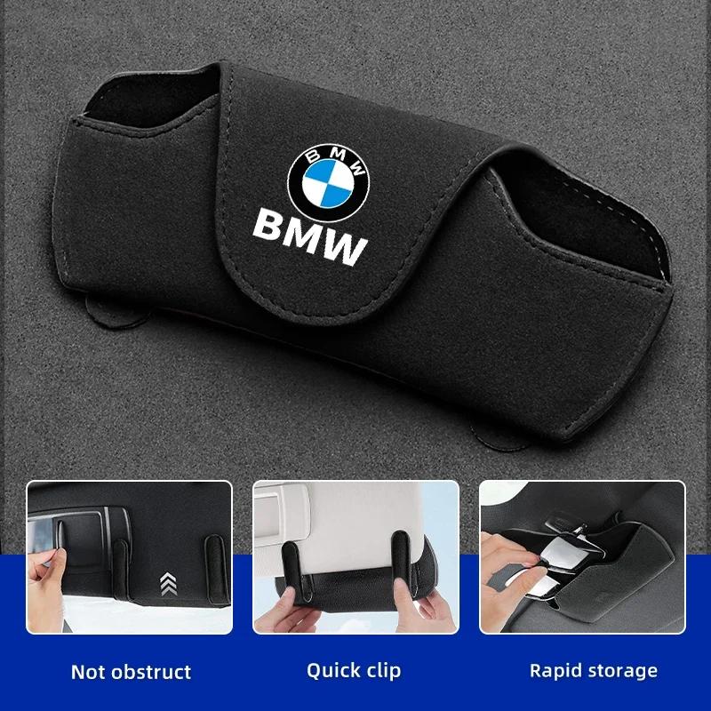 New Car Visor Glasses Holder Clip Sunglasses Storage Case Accessories For BMW E90 E60 E46 E39 F30 F10 E87 X3 X4 X5 X1 G30 G