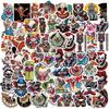 50 Cartoon Horror Clown Stickers Guitar Notebook Suitcase DIY Waterproof Stickers
