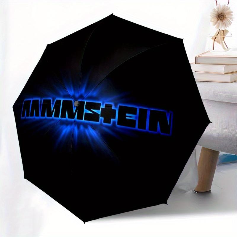 1pc Rammstein Band Logo Umbrella with Plastic Handle,Suitable for All Seasons Home Travel Outdoor UmbrellaM1007