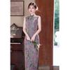 New Chinese style, improved cheongsam dress, gentle wind, great-looking printed slim-fit hip-wrapped dress 11 summer