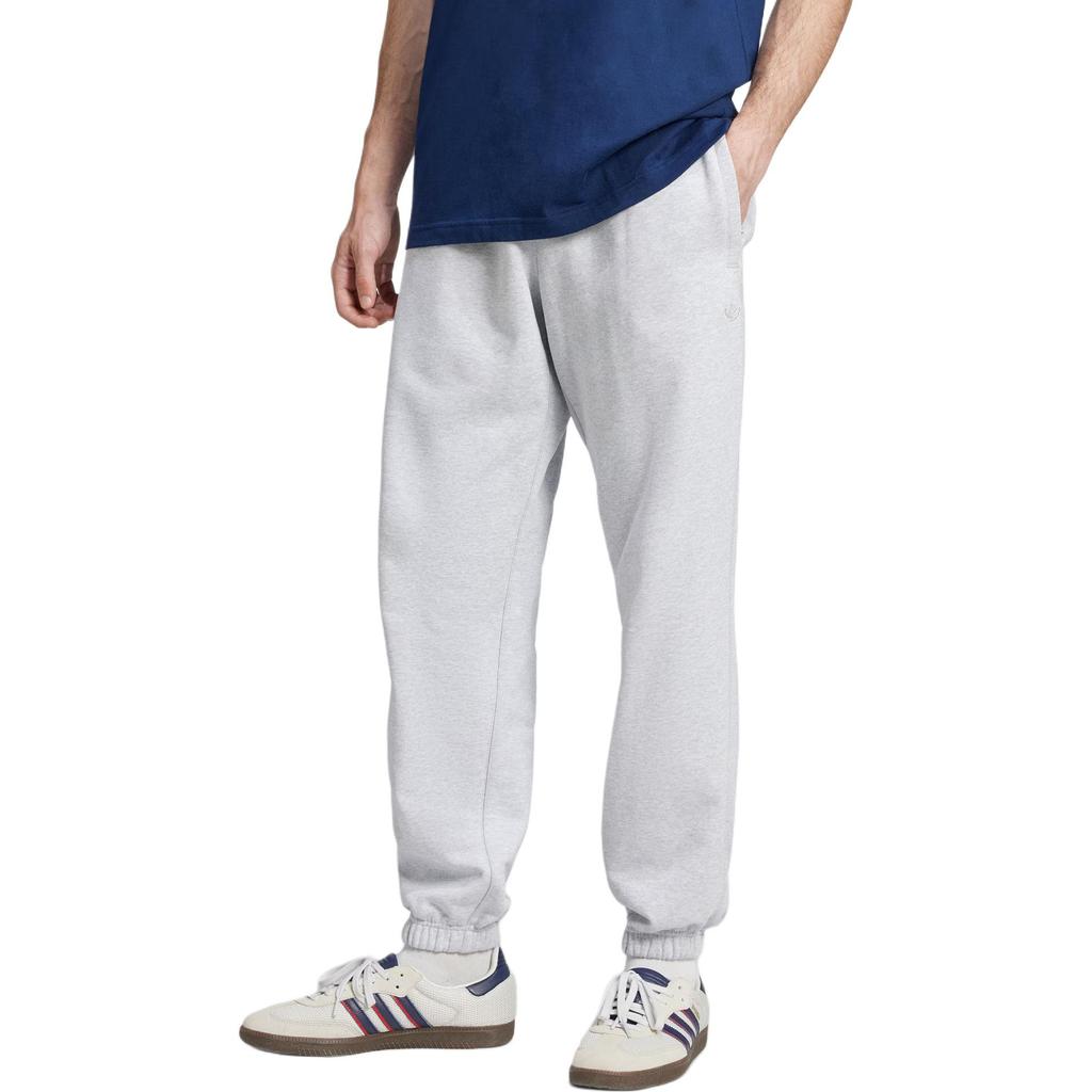 adidas Originals Premium Essentials FW24 Einfarbig Mode Bequem Weich Bündchen Locker Gestrickt Sporthose Herren Unterteile Hellgrau IX9812