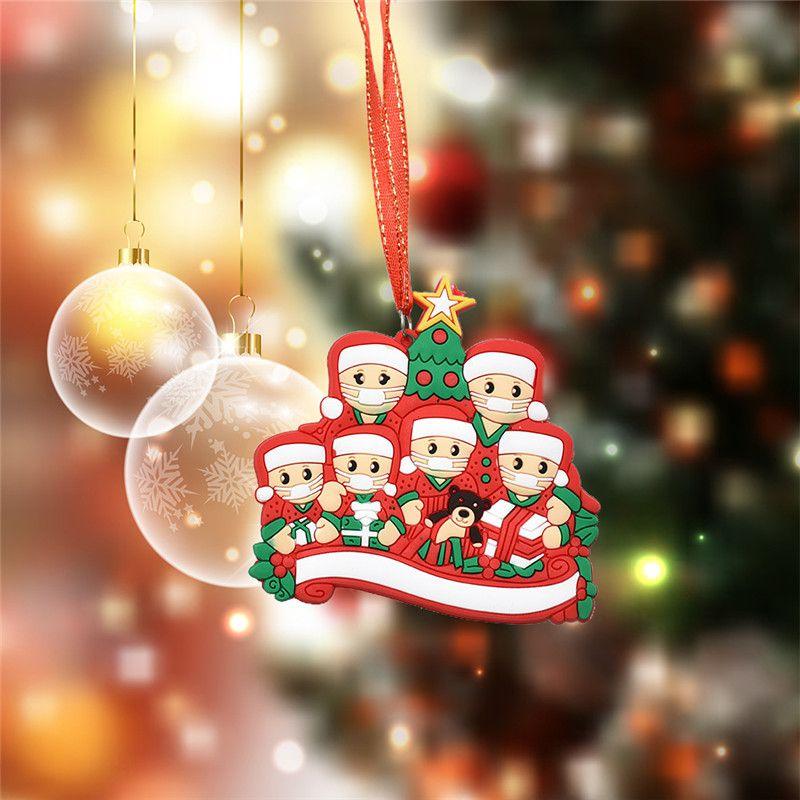 

Christmas 2020 Xmas Tree Hanging Ornament Family Diy Quarantine Pendant Lockdown Family Mumber of 6