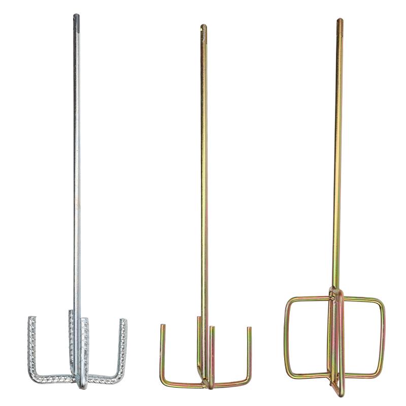 Stainless Steel Multi-use Mixing Rod for Cement, Paint, and Mortar - Compatible with Electric, Hammer, and Impact Drills