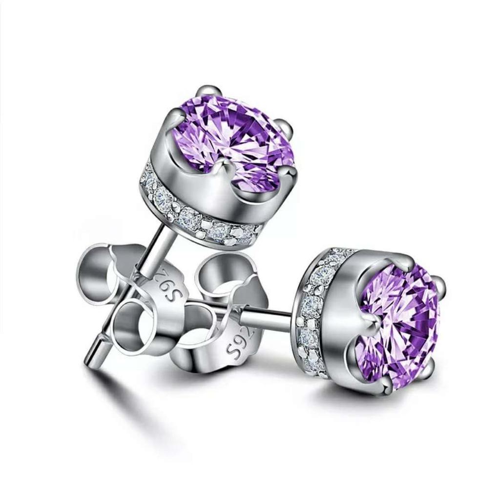 New 925 Sterling Silver Earrings AAA Zircon For Women Exquisite Student Girlfriend Jewelry Accessories Wedding Fashion Gift