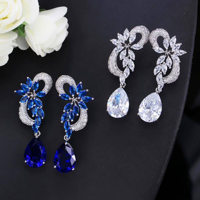 Elegant Classic Earrings, Zircon, Noble Women'S Ear Needle Ear Clips.